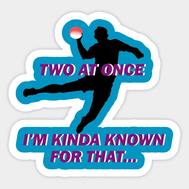 Two at Once... Sticker by teamjugs